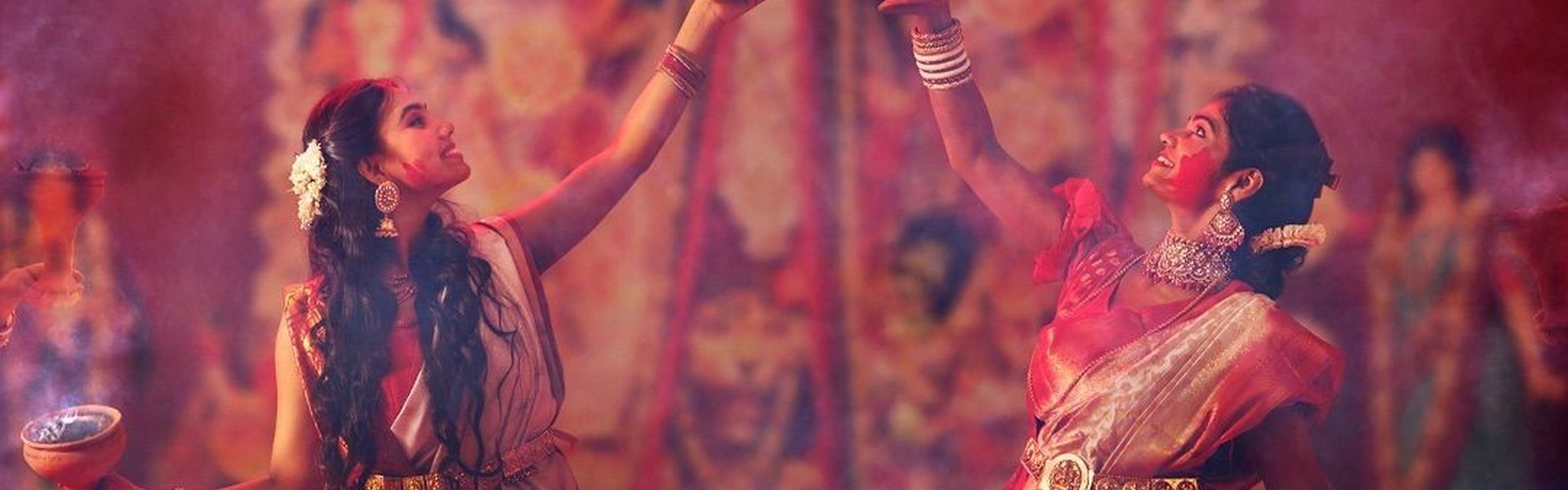 Durga Puja celebration with crowd