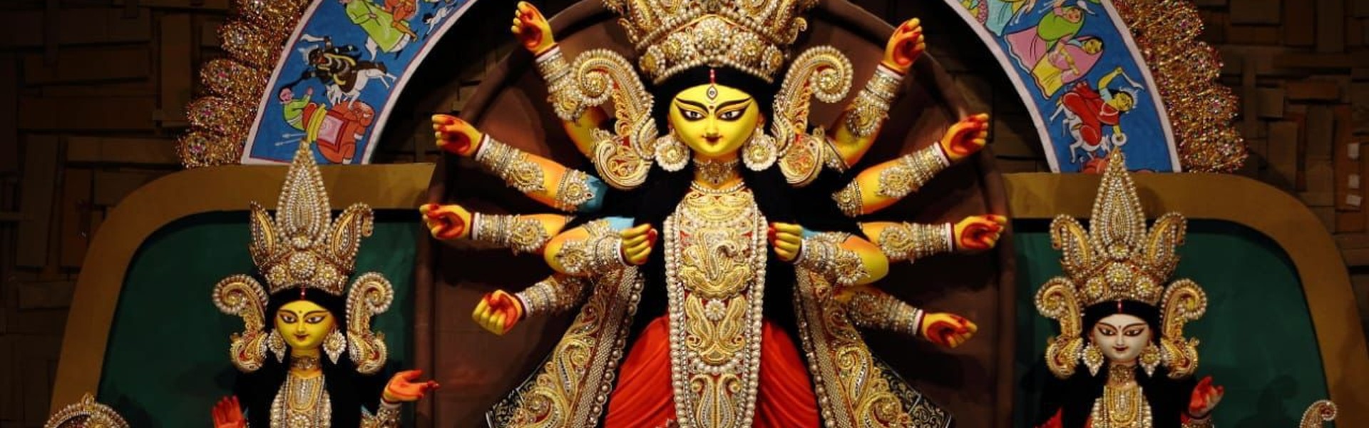 Cultural performance during Puja